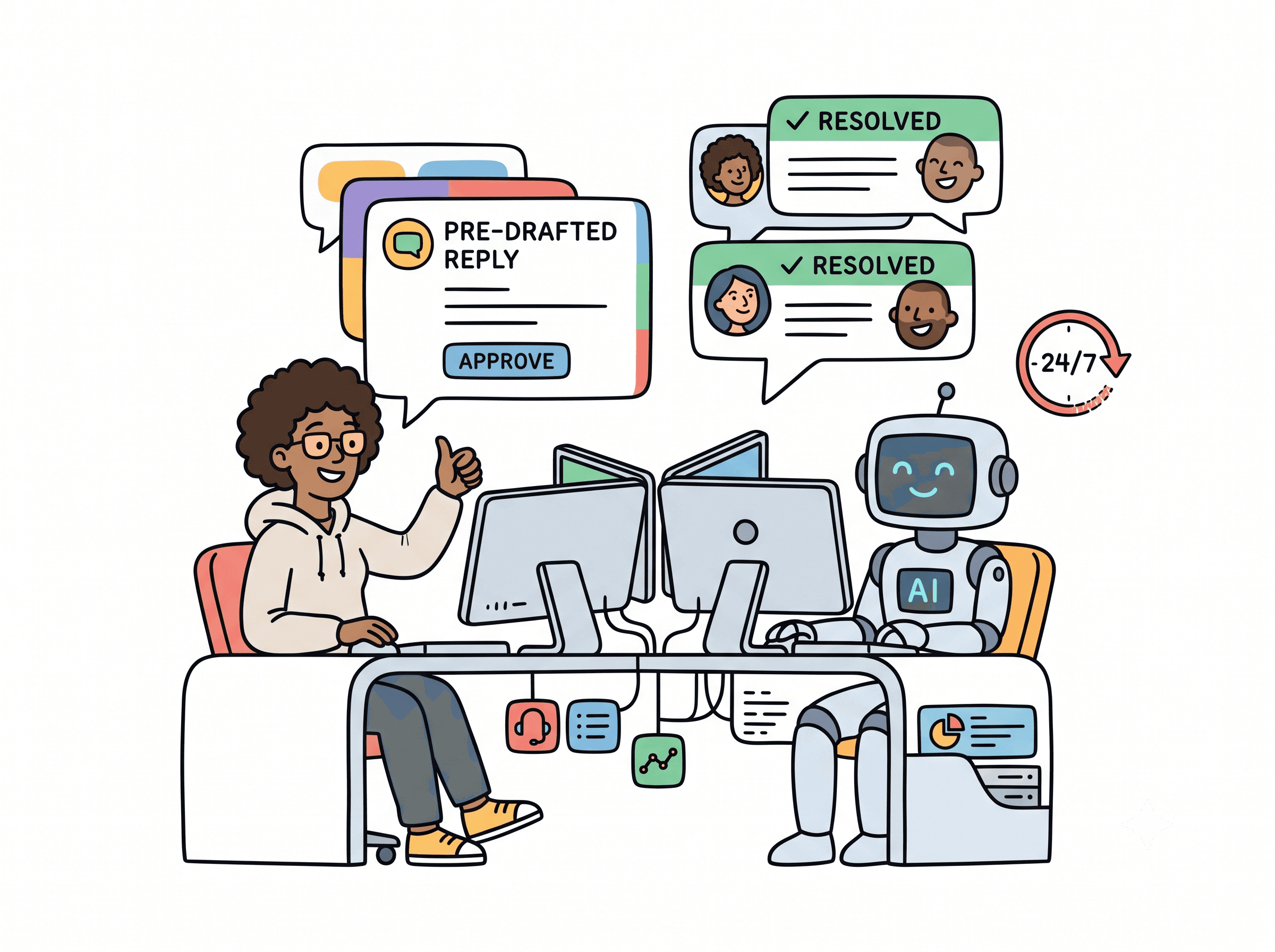 human and AI